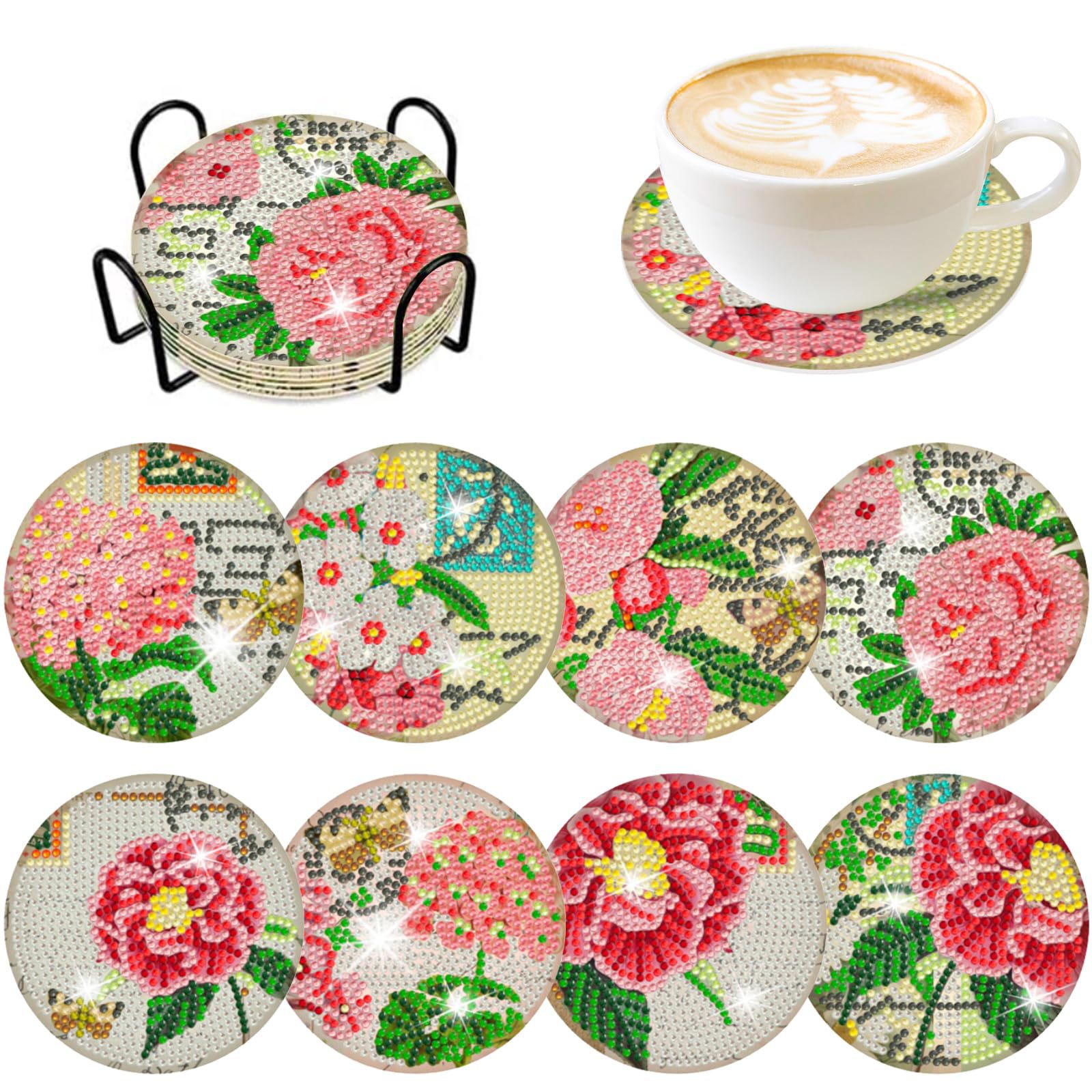 Resin Craft For Beginners - Ruopoty 8 Pc/sets Diamond Painting Onderzetters